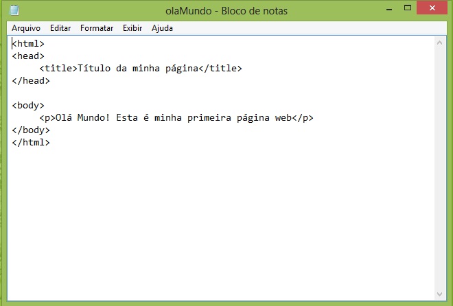 Curso de HTML - HTML básico no Bloco de Notas